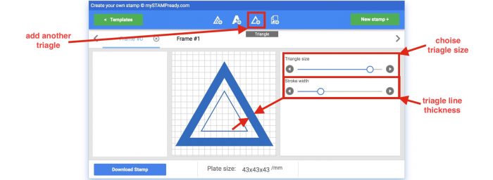 triangular stamp maker