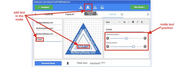 create triangular stamp online