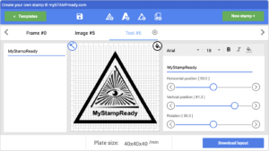 triangular stamp