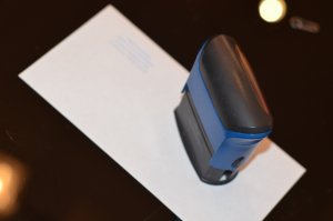 stamp on the letter
