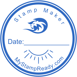 Stamp mockup №1670,Size :40mm