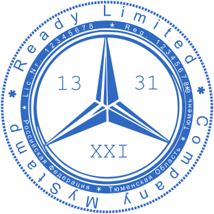 Design a Circular Stamp with Mercedes Logo for Your Business