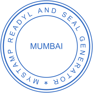 Create a Popular Indian Circular Stamp with Triple Rings and Text