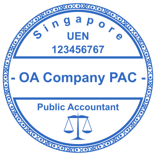 Design a Custom Circular Stamp with Elegant Border, Company Name & Scales Logo